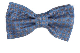 Marchesi di Como Blauwe vlinderdas met bloemenmotief