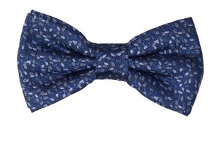 Profuomo Blauwe vlinderdas met motief Michaelis