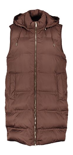 Bordeaux bodywarmer met afneembare kap Hamamori Kocca