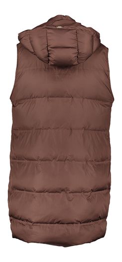 Bordeaux bodywarmer met afneembare kap Hamamori Kocca