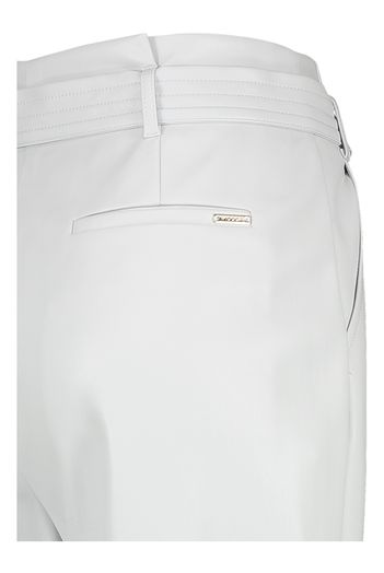 Grijze lange broek in leather look Davide Kocca 
