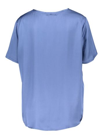 Blauwe blouse met korte mouwen Noelie Kocca