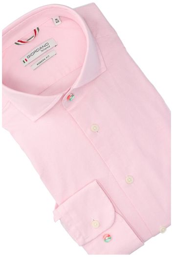 Roze katoenen hemd Modern Fit Giordano