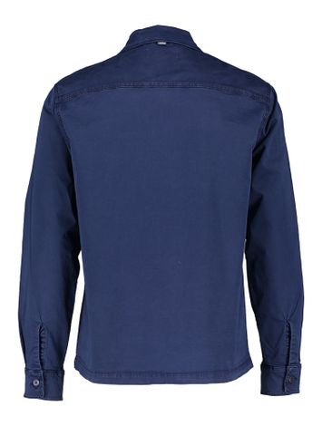 Indigo blue overhemd DOYLE met lange mouwen Mos Mosh