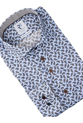 Blauw geprint hemd R2