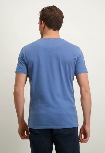 Blauwe t-shirt met grote opdruk State of Art