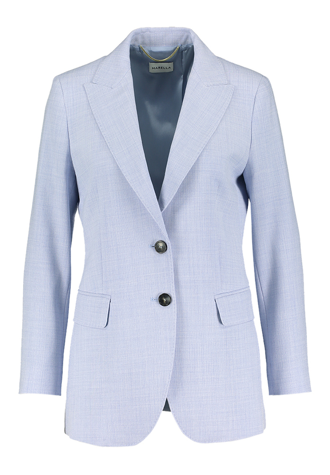 Lichtblauwe blazer met knoopsluiting Banfy Marella 