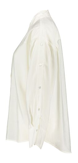 Ecru hemdblouse met knopendetail op de mouw Soaked In Luxery