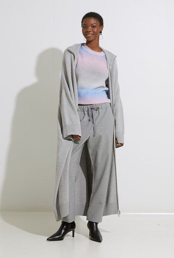 Grijze broek met elastiek Semicouture