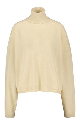 Beige trui met rolkraag Semicouture
