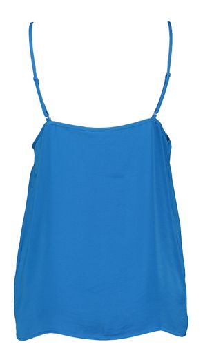 Blauwe top met kanten detail Vicava Vila