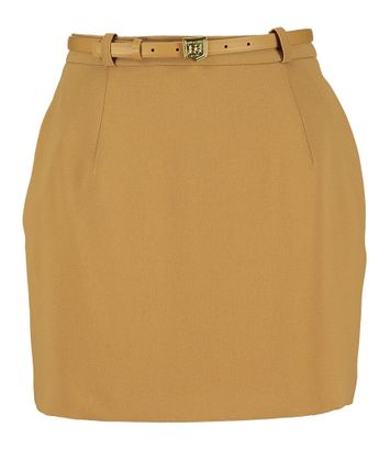 Camel kleurige rok met zakken Elisabetta Franchi