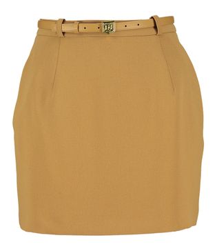 Elisabetta Franchi Camel kleurige rok met zakken
