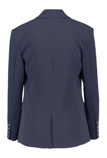 Donkerblauwe blazer met gouden knopen Elisabetta Franchi
