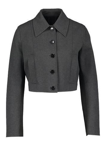 Donkergrijze croppep blazer met knopen Doccia Pinko