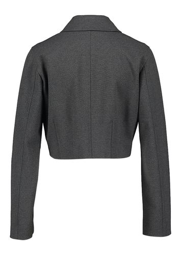 Donkergrijze croppep blazer met knopen Doccia Pinko