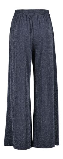 Blauwe soepelvallende broek met glitter Aspen Momoni