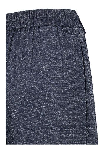 Blauwe soepelvallende broek met glitter Aspen Momoni