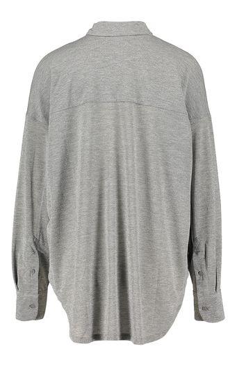 Zilveren oversized bloes met frul vooraan Bilancia Momoni 