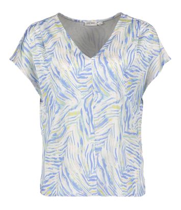 Beige t-shirt met blauw en groene print Gerry Weber