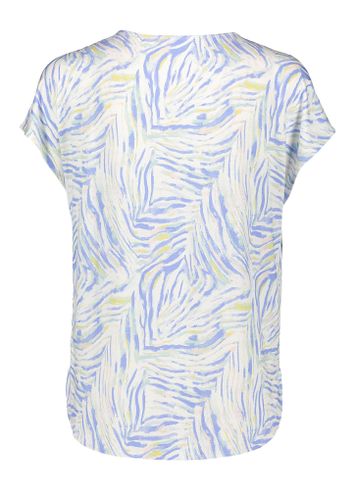Beige t-shirt met blauw en groene print Gerry Weber