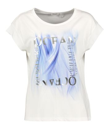 Ecrukleurig t-shirt met print Gerry Weber