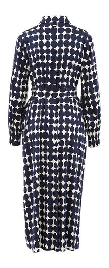 Donkerblauw kleed met print Kimja Xandres