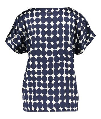Donkerblauwe blouse met print Hyra Xandres 
