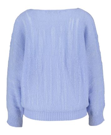 Blauwe wollen pull met ronde hals Baiba Xandres