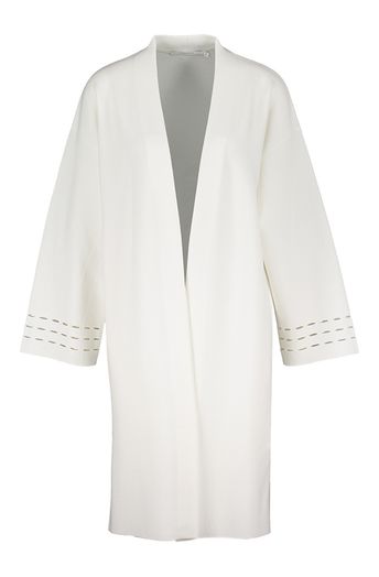Off white lange gilet Alvinas Xandres