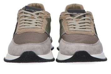 Grijze sneakers met kaki details Philippe Model