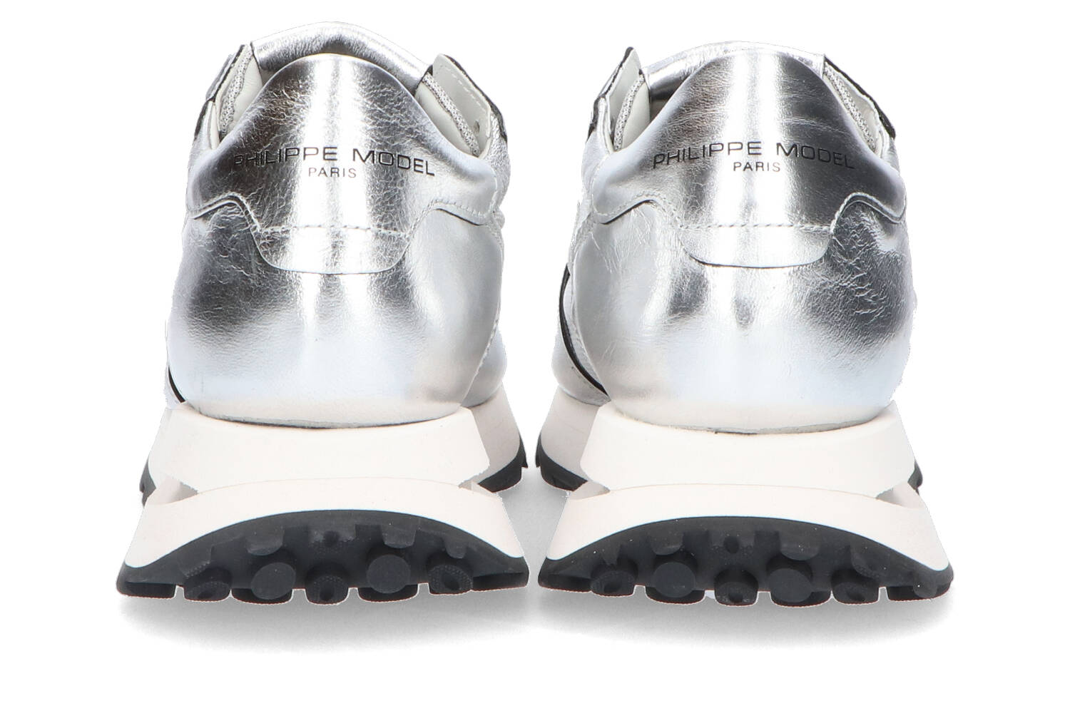 Zilverkleurige lage sneakers Philippe Model
