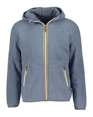 Lichtblauwe omkeerbare hoodie in teddy/fleece Jack Sherpa Polar Double K-Way