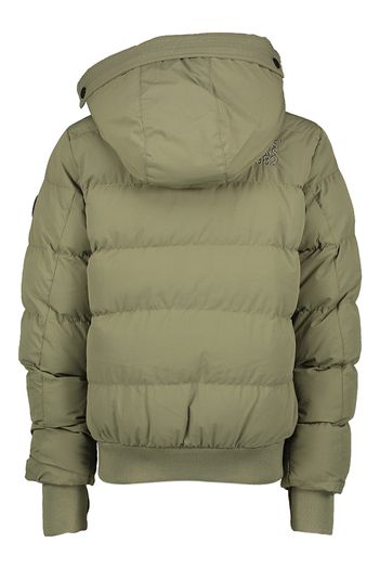Kaki padded jas met kap Merrick Cars