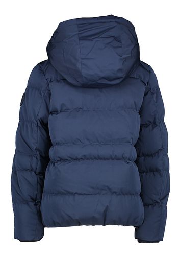 Donkerblauwe winterjas met fluffy binnenkant en kap Alena Cars
