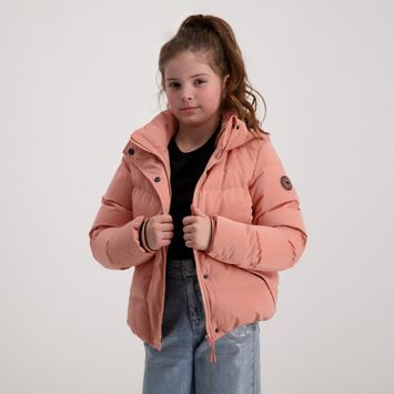 Licht oranje winterjas met kap Alena Cars