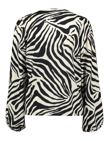 Blouse in zwart en beige print Vimiran Vila