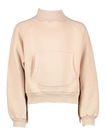 Oudroze sweater met franjes Bellerose