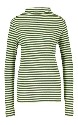 Bellerose Groene gestreepte t-shirt met lange mouwen Viory