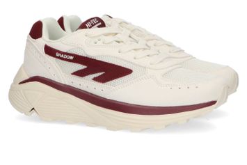 Witte lage sneakers met bordeaux details Shadow Hi-Tec