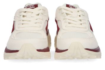 Witte lage sneakers met bordeaux details Shadow Hi-Tec