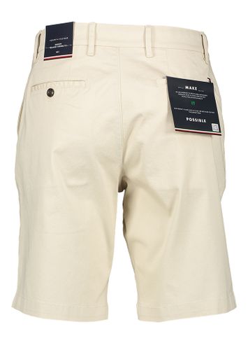 Beige short met donkerbruine knoopsluiting Tommy