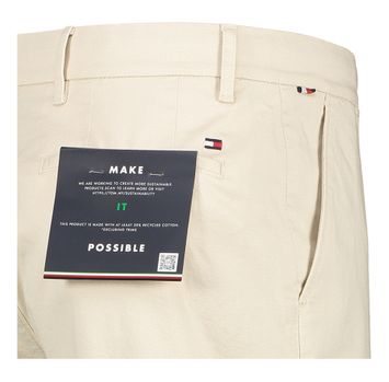 Beige short met donkerbruine knoopsluiting Tommy