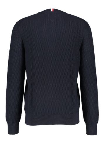 Donkerblauwe sweater met reliëf Tommy Hilfiger