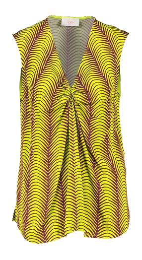 Groene top met bruine print Bage Her