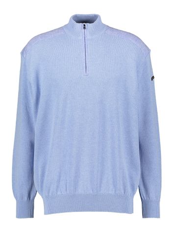 Lichtblauwe pull met rits Paul & Shark