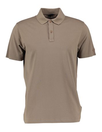 Bruinkleurige katoenen polo Paul & Shark