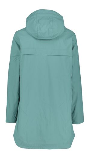 Appelblauwzeegroene regenmantel met kap Snow Tantä