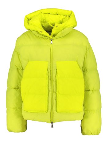 Gele padded jas met zak op de achterkant Fuyiko Be Color