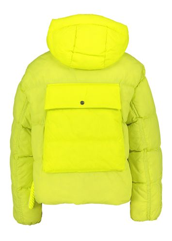 Gele padded jas met zak op de achterkant Fuyiko Be Color